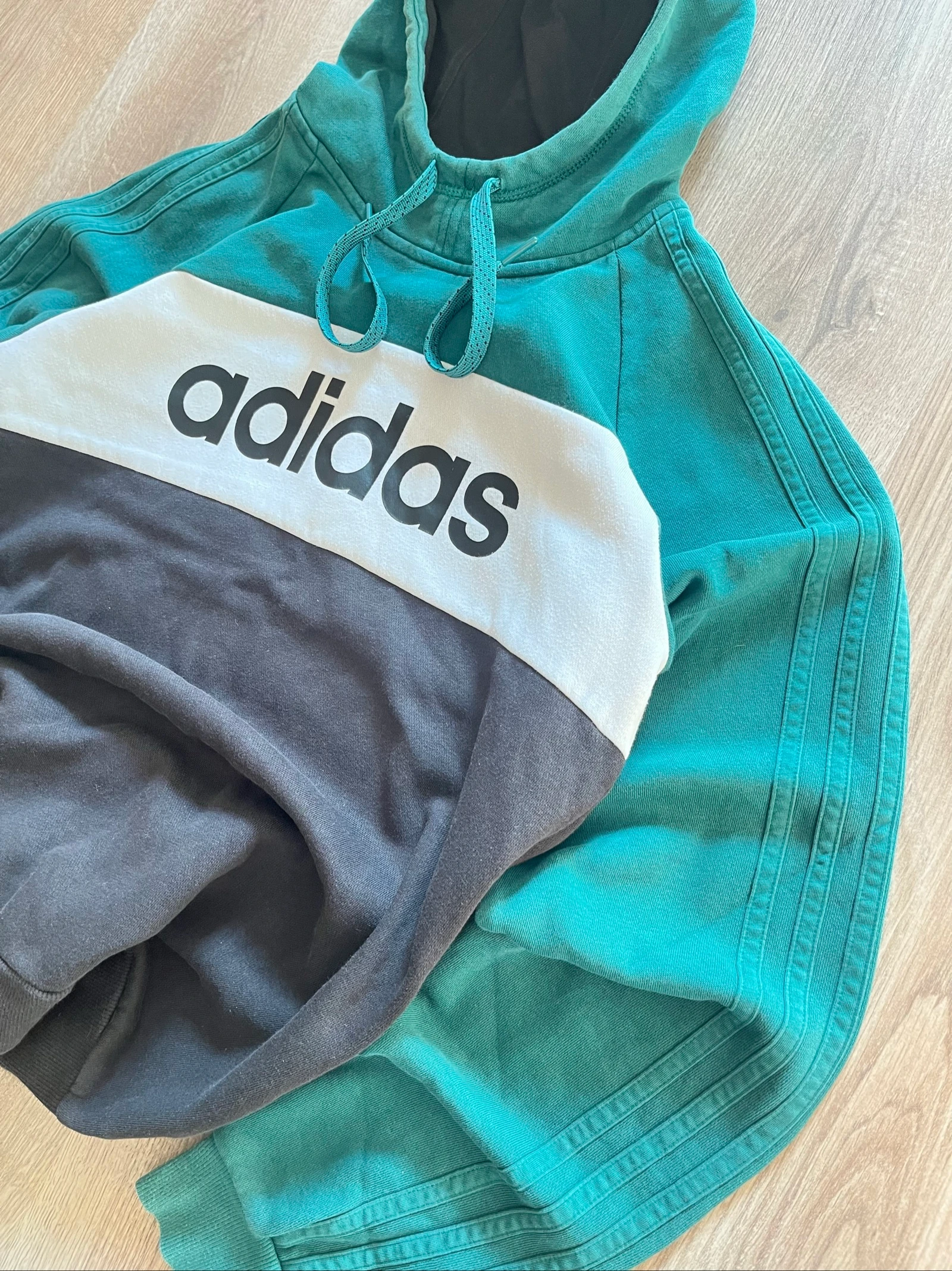 Adidas Hoodie Sweatshirt Logo Vintage Y2K Archive Streetwear Sportswear Essential Unisex – photo 3